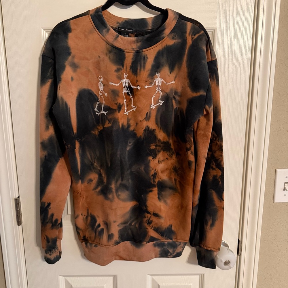 Tie-Dye Skeleton Dance Sweater